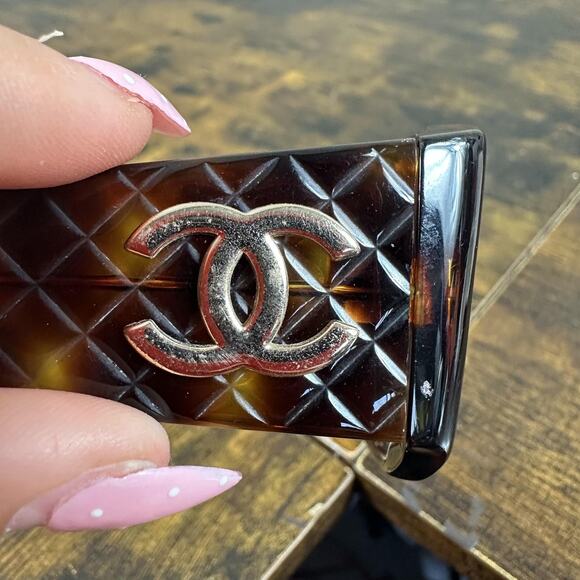Chanel Sunglasses 01450 91235 Womens Brown Tortoise Square Brown Lens Logo Italy main image 9